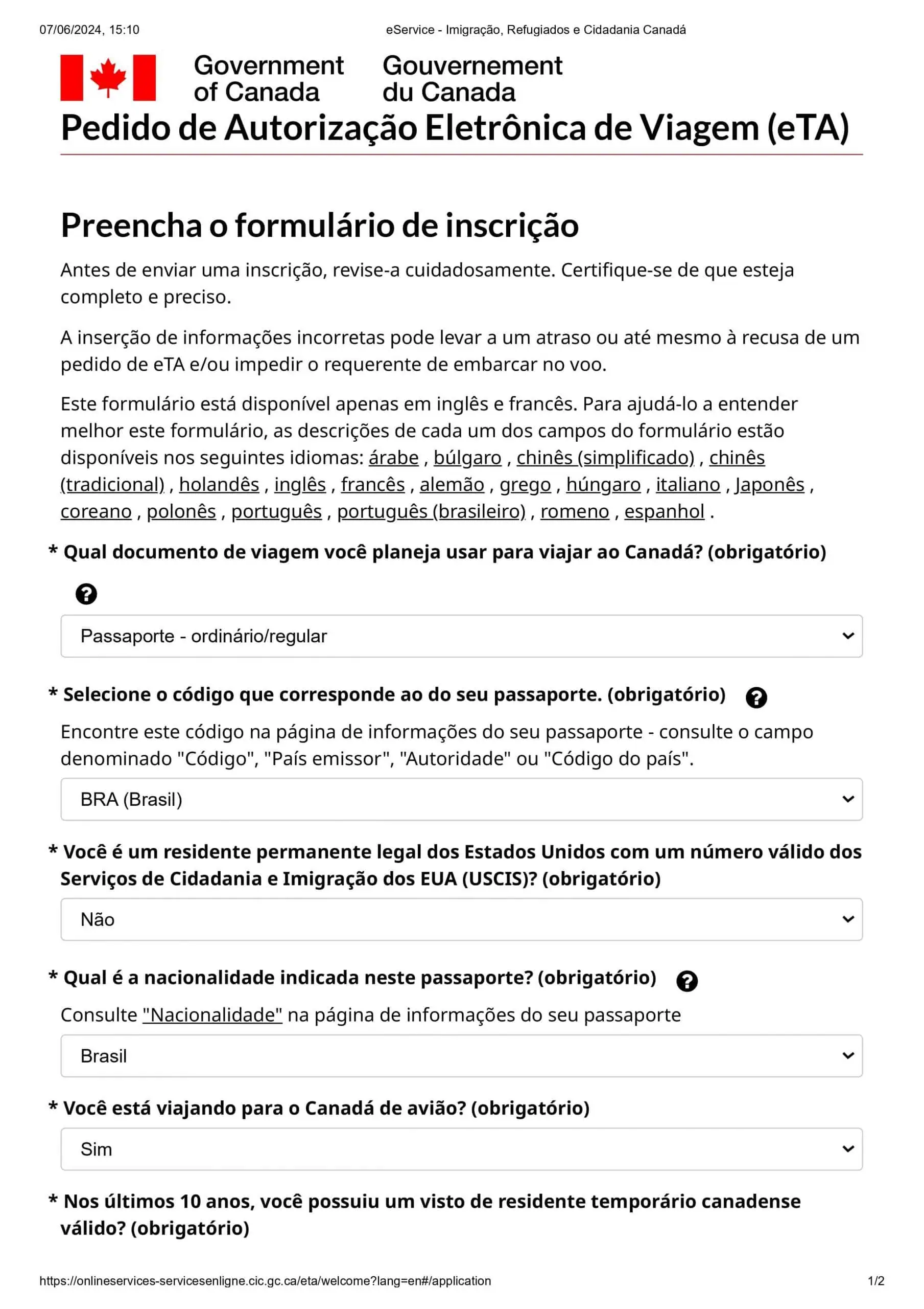 modelo de formúlario eta canadense modelo de formúlario eta canadense