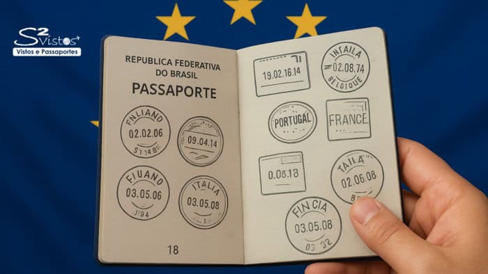 imagem Carimbo de passaporte Europa