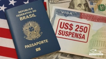 imagem taxa US$250 visto americano