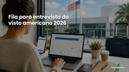 Fila para entrevista do visto americano 2026
