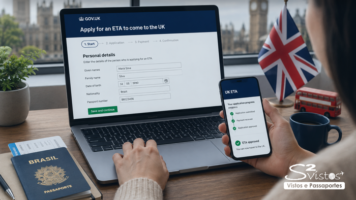 Como solicitar o ETA do Reino Unido online eta reino unido