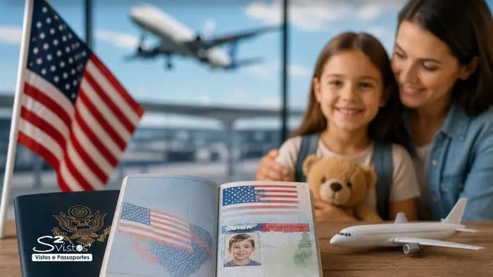 imagem Visto Americano para Menores