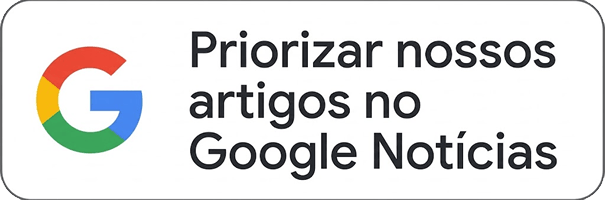 Botão com o logótipo do Google e a chamada para ação: Priorizar nossos artigos no Google Notícias.